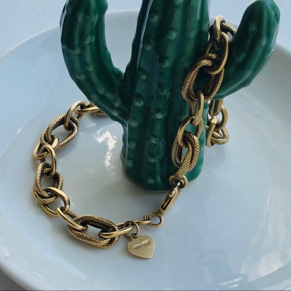 18K Matte Gold Cable Link Bracelet 8.5 inches - Picture 16 of 16